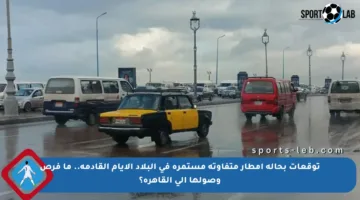 توقعات بحالة أمطار متفاوتة مستمرة في البلاد الأيام القادمة.. ما فرص وصولها إلى القاهرة؟